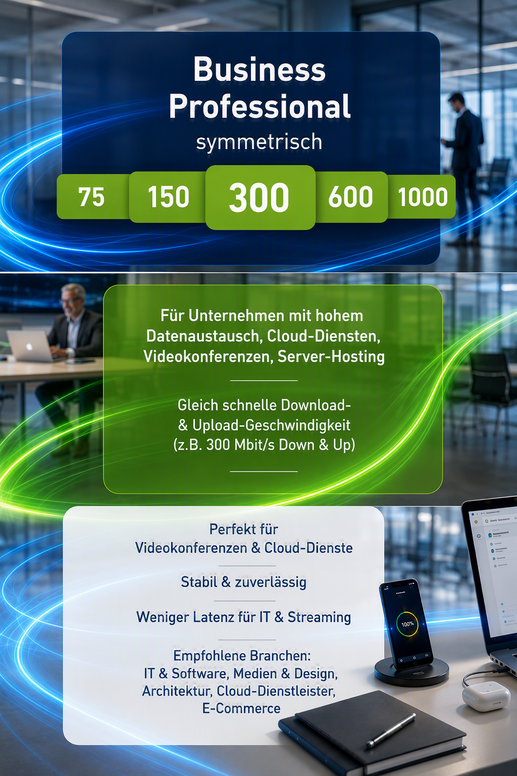 Das Bild zeigt die Tarifinfos Business Proffessional von BADEN.NET
